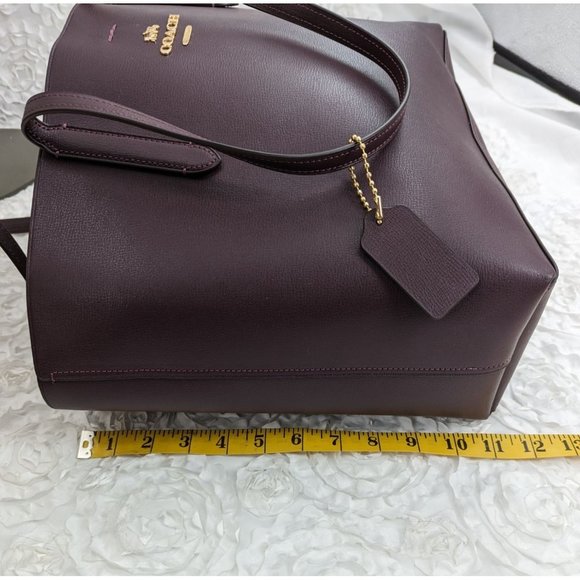 COACH BRAND NEW AVENUE TOTE RASPBERRY/METALLIC RASPBERRY/LIGHT GOLD $350 - Picture 7 of 11